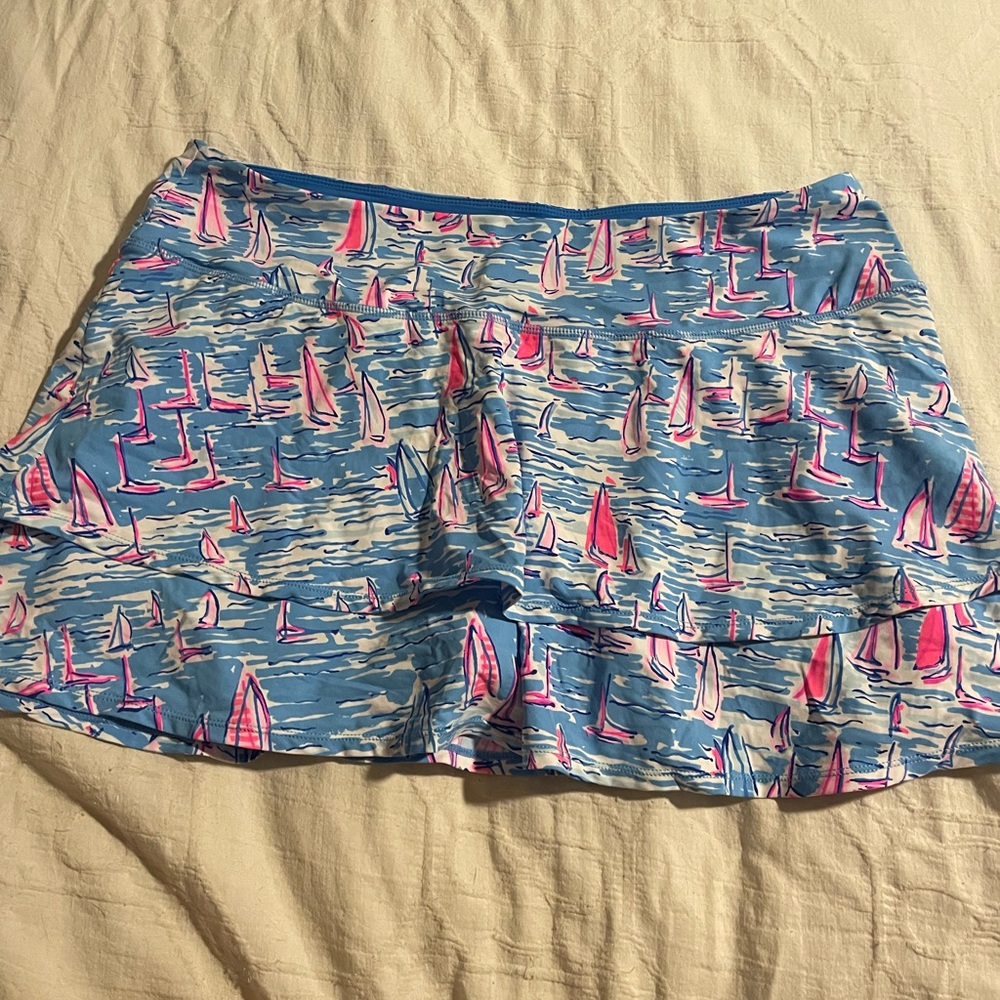 Lily Pulitzer Luxletic Fern Ruffle Skort-XL